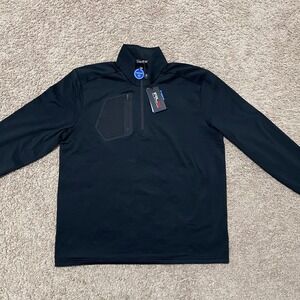 RLX Ralph Lauren Pullover Mens Large Black Wicking 1/4 Zip Golf Athletic Sweater